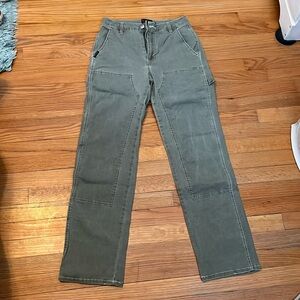Olive green carpenter pants